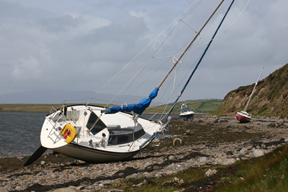 Boats on the rocks