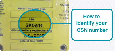 EPIRB CSN identifier