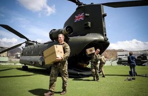UK aid arrives in Dominica. Picture: MOD