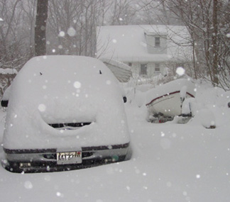 Boat in Blizzard